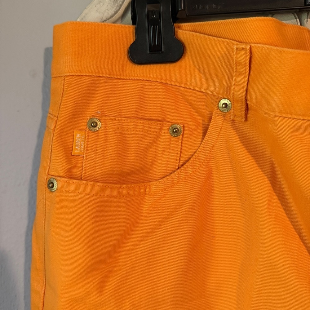 Lauren Jeans Co. Ralph Lauren Bright Orange Pants - Picture 2 of 9